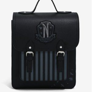 Wednesday Nevermore Academy Mini Backpack NWT